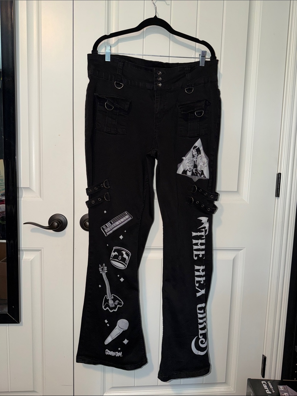 Scooby-Doo! The Hex Girls Grommet Strap Bootcut Denim Pants Plus Size